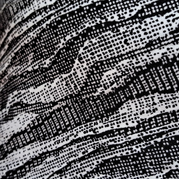 Evan-Picone M black/tan/taupe maxi dress V-neck ruched waistline - Picture 12 of 12